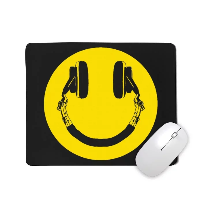 Headphones Smile Grunge Music Music Lover Mousepad