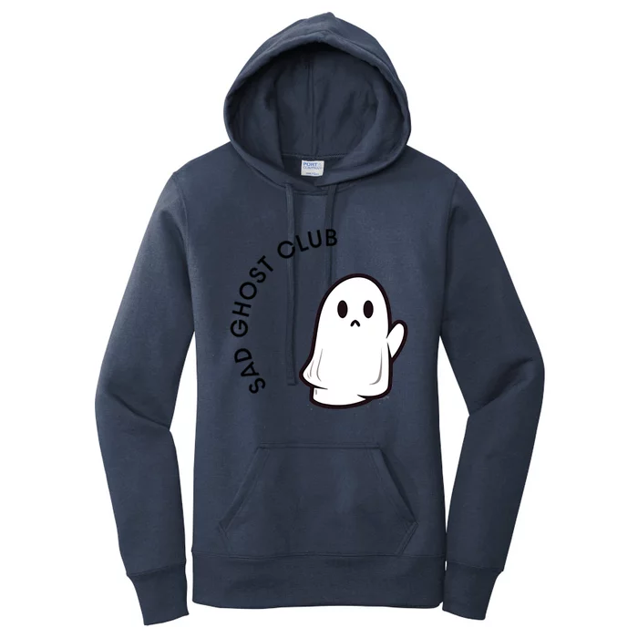 Halloween Sad Ghost Club Cute Spooky Ghosts Gift Women's Pullover Hoodie