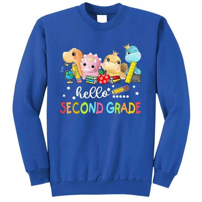 Hello Second Grade Crew Dinosaur First Day Teacher Gift Sweatshirt