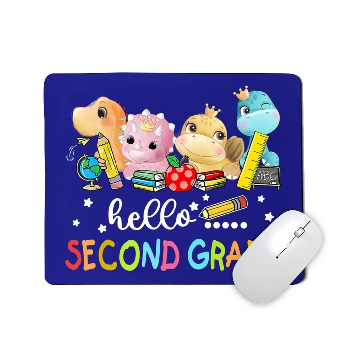 Hello Second Grade Crew Dinosaur First Day Teacher Gift Mousepad