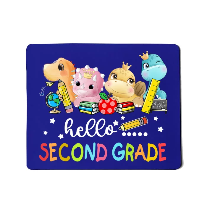 Hello Second Grade Crew Dinosaur First Day Teacher Gift Mousepad