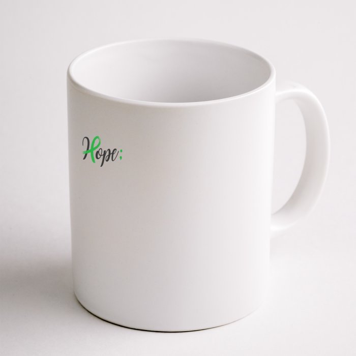 Hope Semicolon Green Ribbon Mental Health Awareness Front & Back Coffee Mug