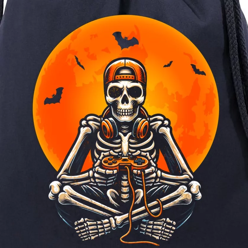 Halloween Skeleton Gamer Video Gaming Ns Gift Drawstring Bag