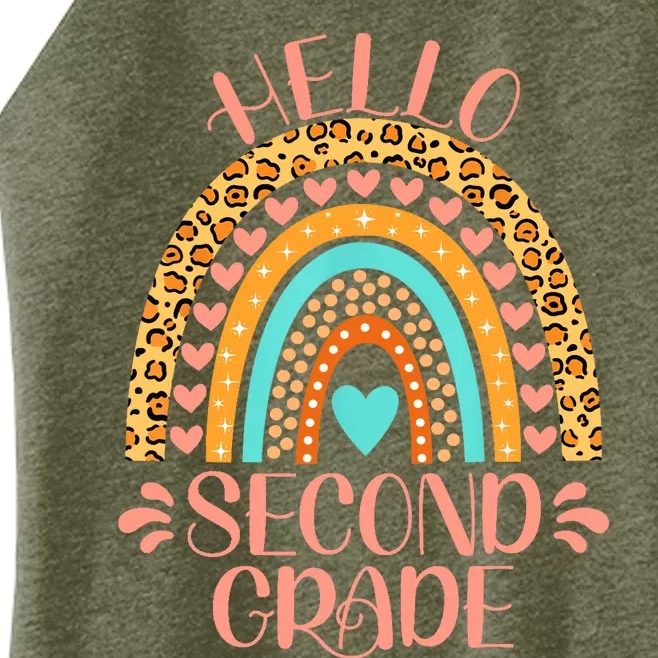 Hello Second Grade 2nd Grade Teacher Back To School Women’s Perfect Tri Rocker Tank