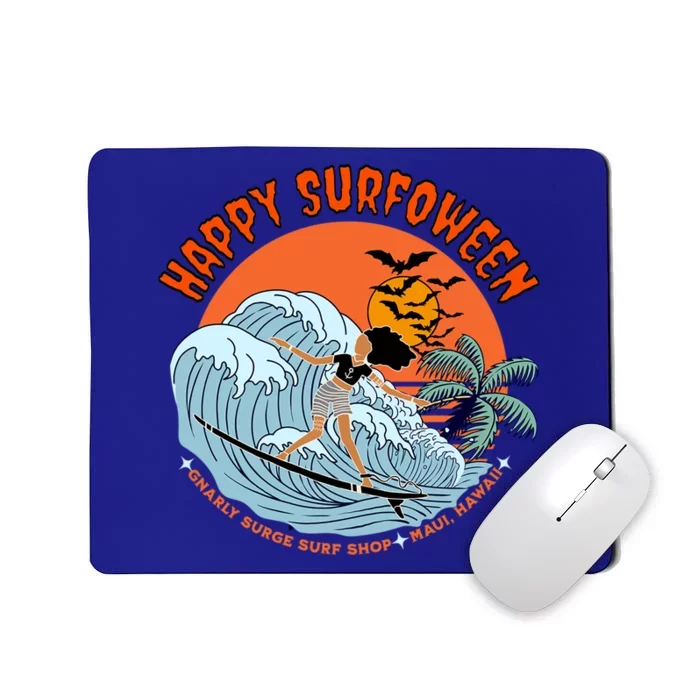 Happy SurfOWeen Gnarly Surge Surf Shop Halloween Meaningful Gift Mousepad