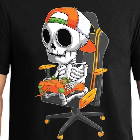 Halloween Skeleton Gamer Video Gaming Teens Pajama Set