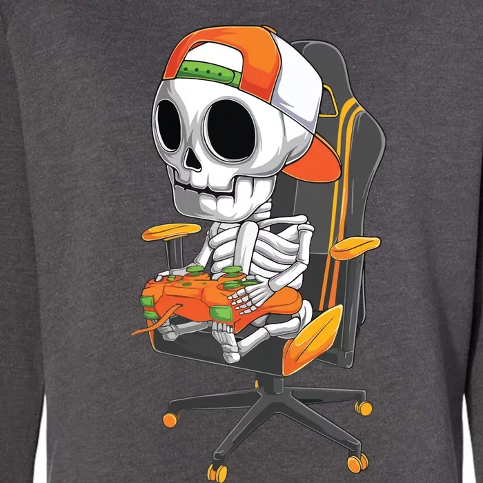 Halloween Skeleton Gamer Video Gaming Teens Womens California Wash Sweatshirt