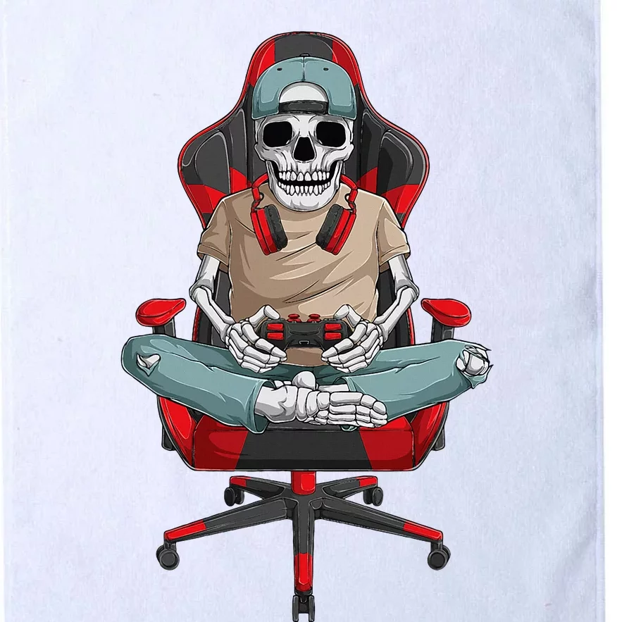 Halloween Skeleton Gamer Video Gaming Platinum Collection Golf Towel