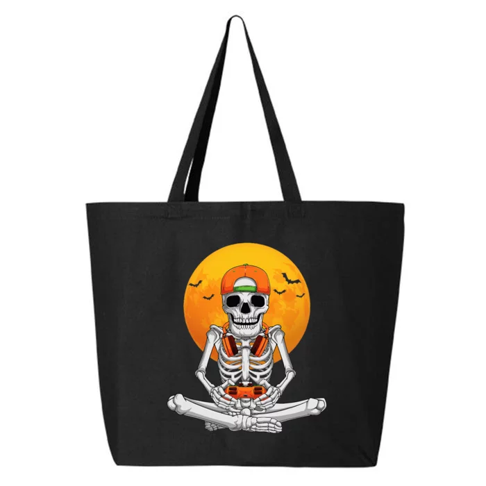 Halloween Skeleton Gamer Video Gaming 25L Jumbo Tote