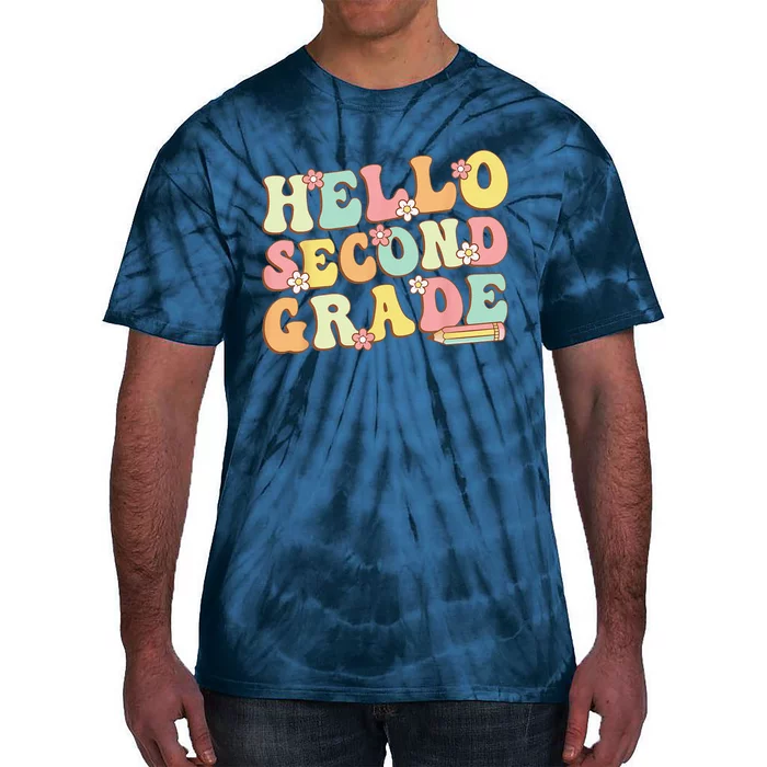 Hello Second Grade Team 2nd Grade Teacher Back School Tie-Dye T-Shirt