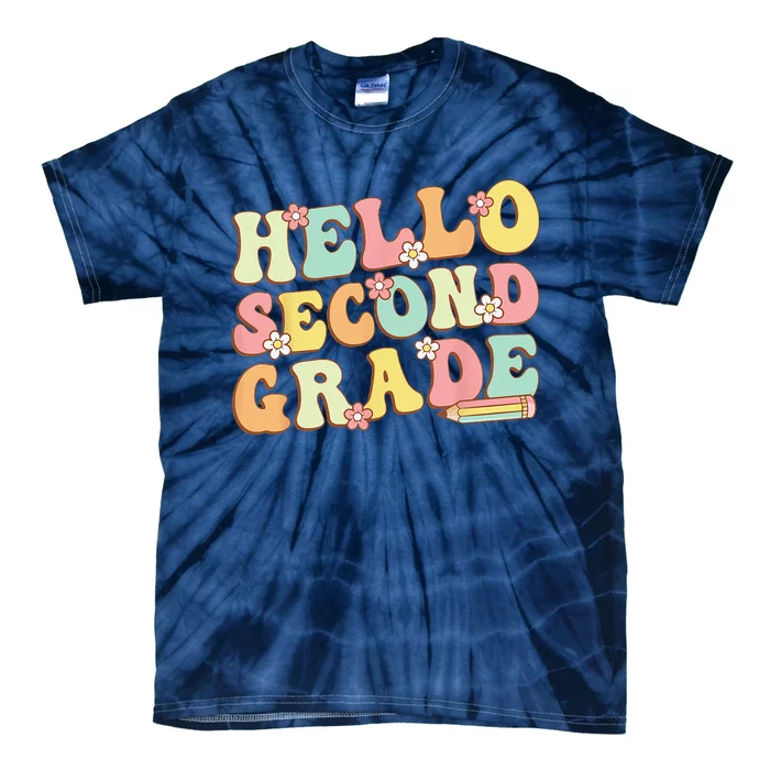 Hello Second Grade Team 2nd Grade Teacher Back School Tie-Dye T-Shirt