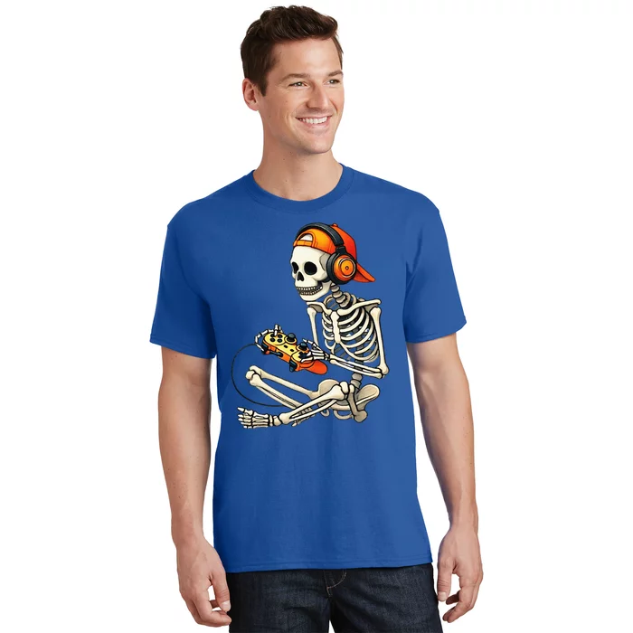 Halloween Skeleton Gamer Video Gaming T-Shirt