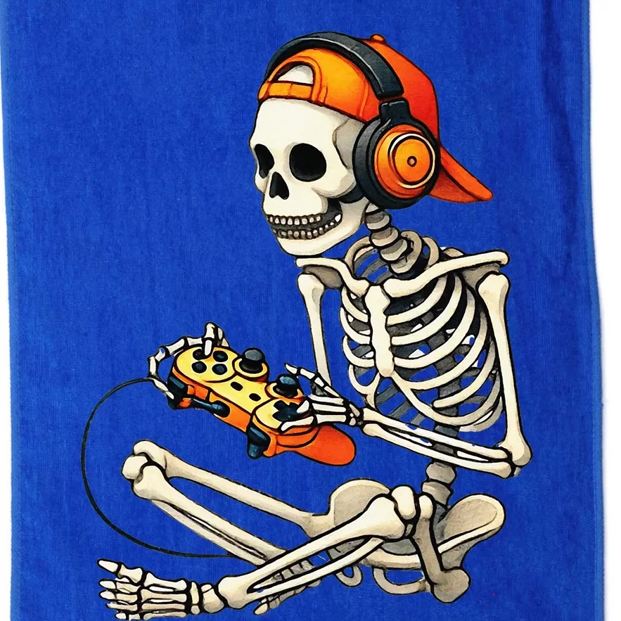 Halloween Skeleton Gamer Video Gaming Platinum Collection Golf Towel