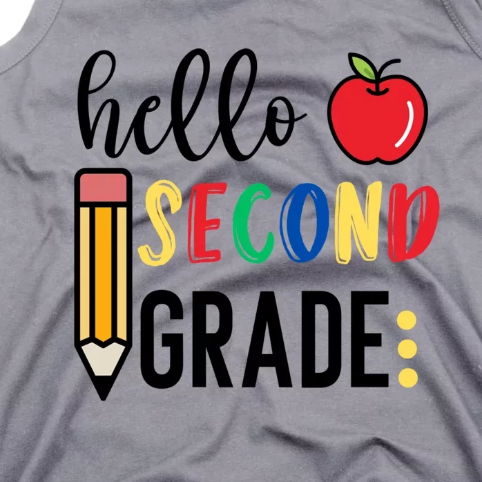 Hello Second Grade Team 2Nd Grade Back To School Teacher Funny Gift Tank Top