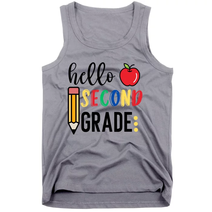 Hello Second Grade Team 2Nd Grade Back To School Teacher Funny Gift Tank Top