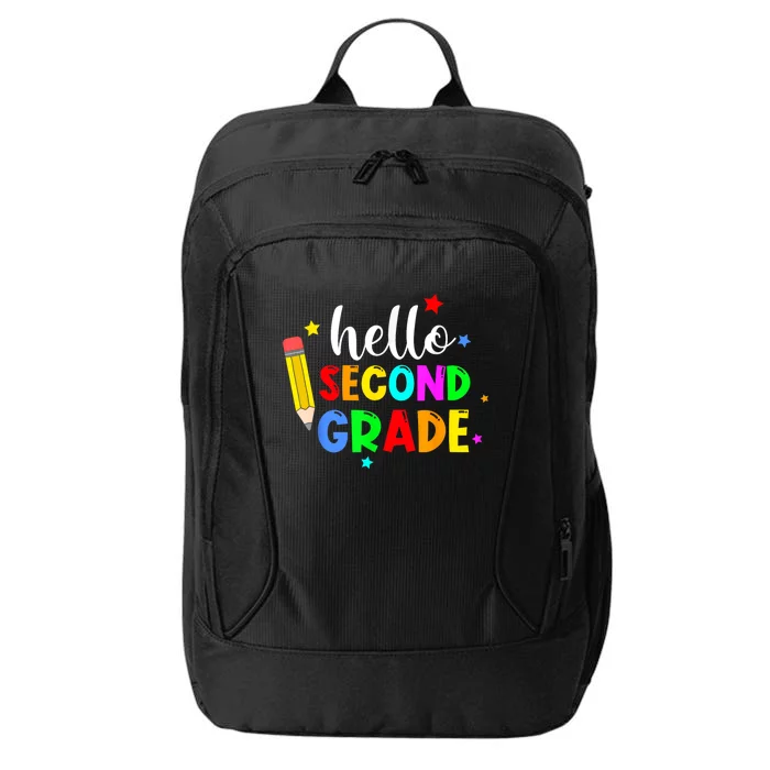 Hello Second Grade Welcome Back To School Teacher Gift City Backpack