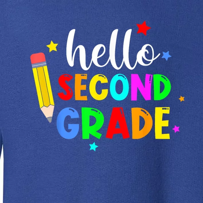 Hello Second Grade Welcome Back To School Teacher Gift Toddler Sweatshirt