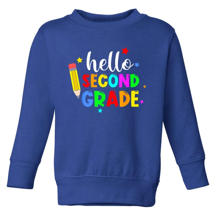 Hello Second Grade Welcome Back To School Teacher Gift Toddler Sweatshirt