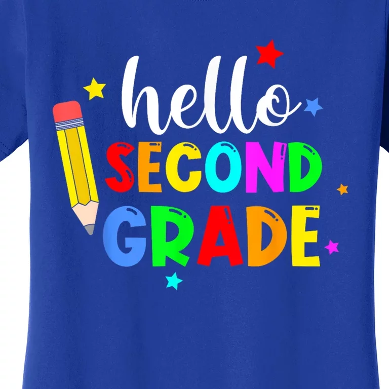 Hello Second Grade Welcome Back To School Teacher Gift Women's T-Shirt