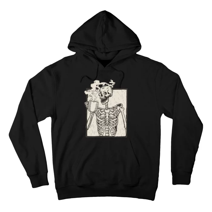 HALLOWEEN SKULL GRAPHIC PRINT FLEECE OVERSIZED Hoodie