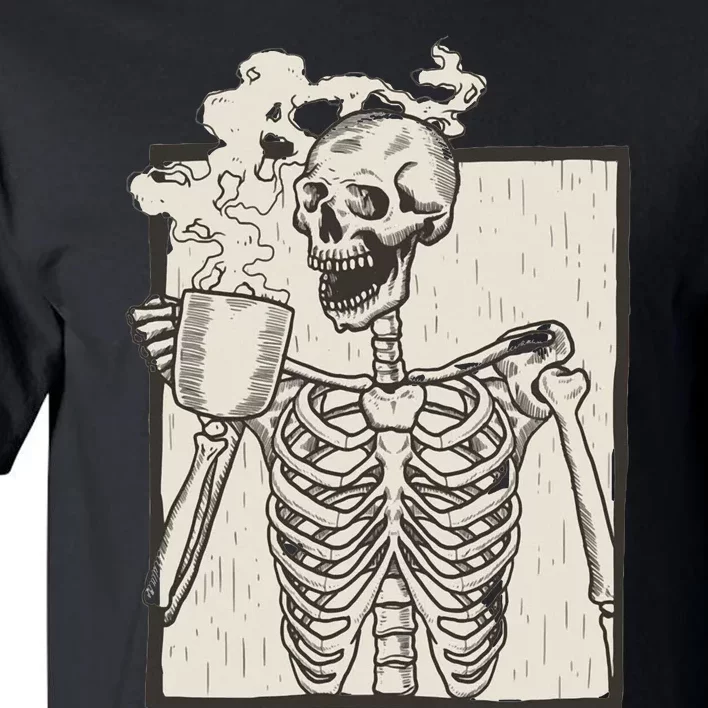 HALLOWEEN SKULL GRAPHIC PRINT FLEECE OVERSIZED Tall T-Shirt