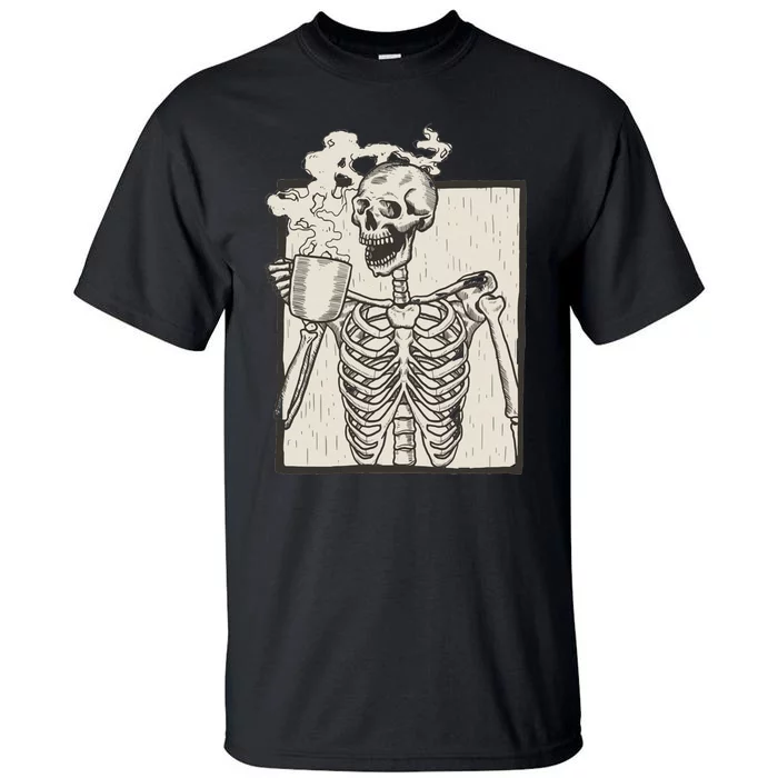 HALLOWEEN SKULL GRAPHIC PRINT FLEECE OVERSIZED Tall T-Shirt