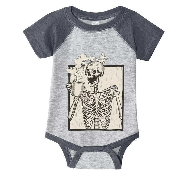 HALLOWEEN SKULL GRAPHIC PRINT FLEECE OVERSIZED Infant Baby Jersey Bodysuit