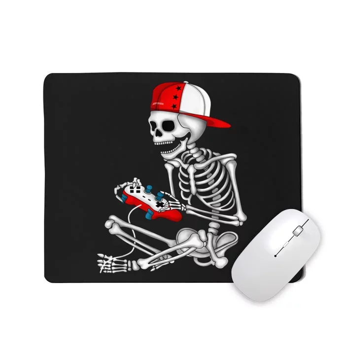 Halloween Skeleton Gamer Video Gaming Gift Games Lover Mousepad