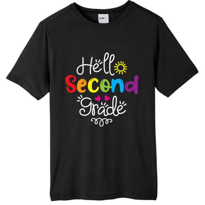 Hello Second Grade Fun 2nd Grade Back To School Gift ChromaSoft Performance T-Shirt