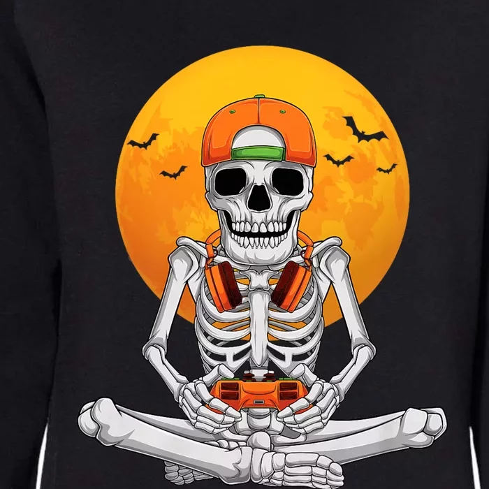 Halloween Skeleton Gamer Video Gaming Boy Teens Womens California Wash Sweatshirt