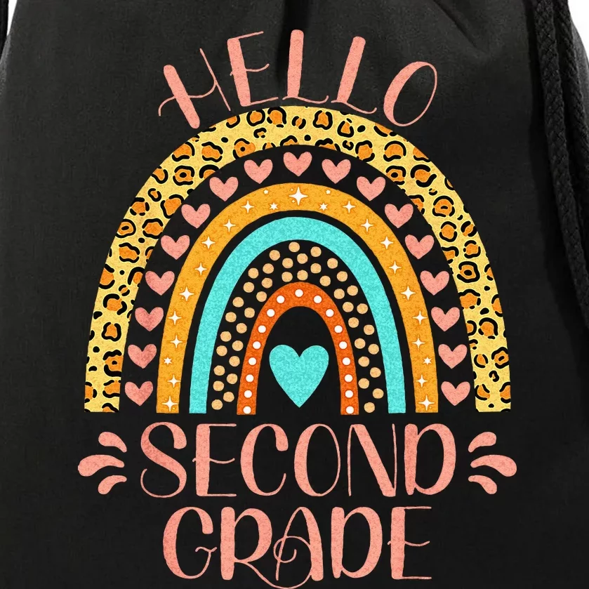 Hello Second Grade 2nd Grade Teacher Back To School Drawstring Bag