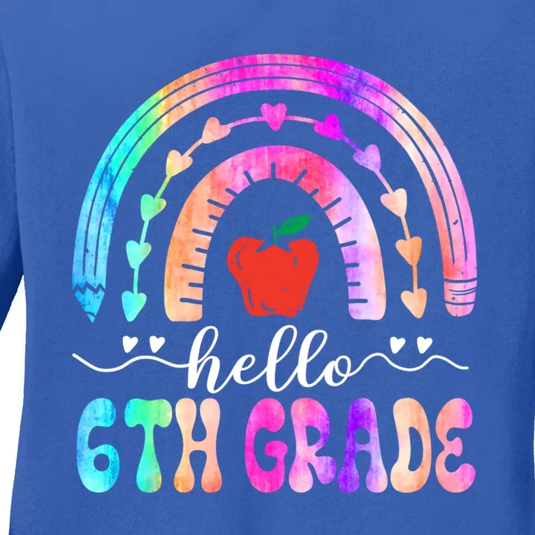 Hello Sixth Grade Back To School 6Th Grade Squad Teacher Great Gift Ladies Long Sleeve Shirt