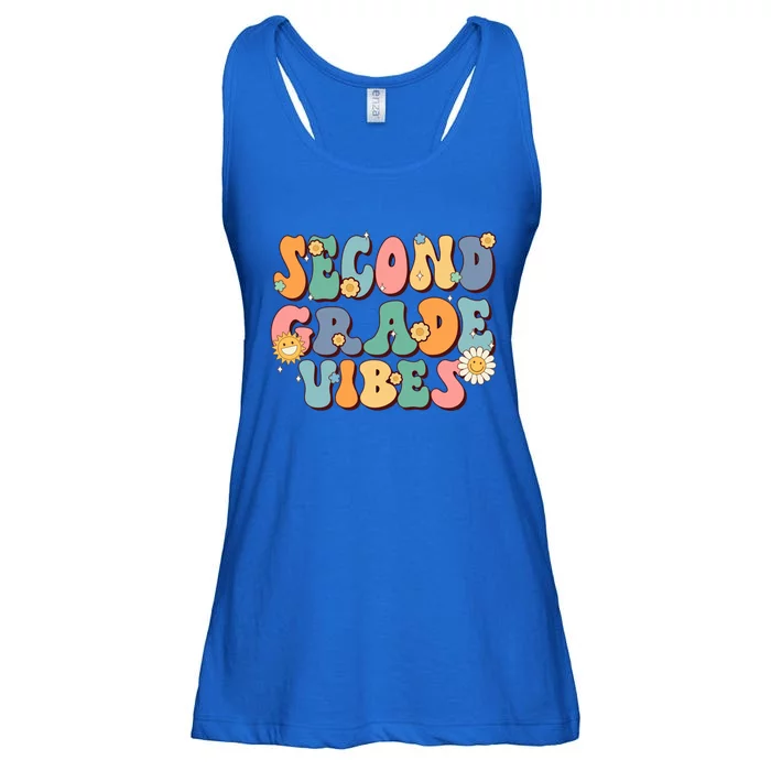 Hippie Second Grade Vibes Retro Groovy First Day Of School Gift Ladies Essential Flowy Tank