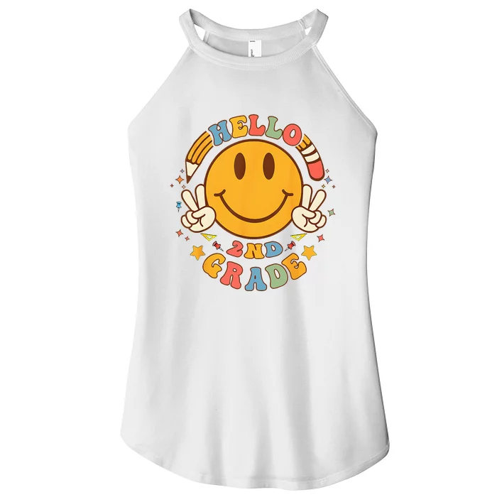 Hello Second Grade 2nd Grade Team Teachers Women’s Perfect Tri Rocker Tank