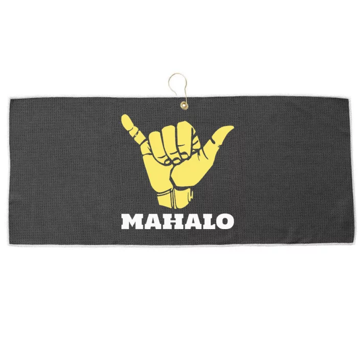 Hawaiian Shaka Gratitude Mahalo Large Microfiber Waffle Golf Towel