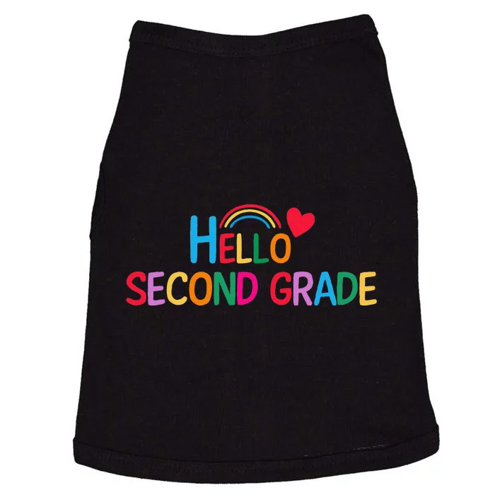 Hello Second Grade Team 2nd Grade Back To School Teacher Doggie Tank