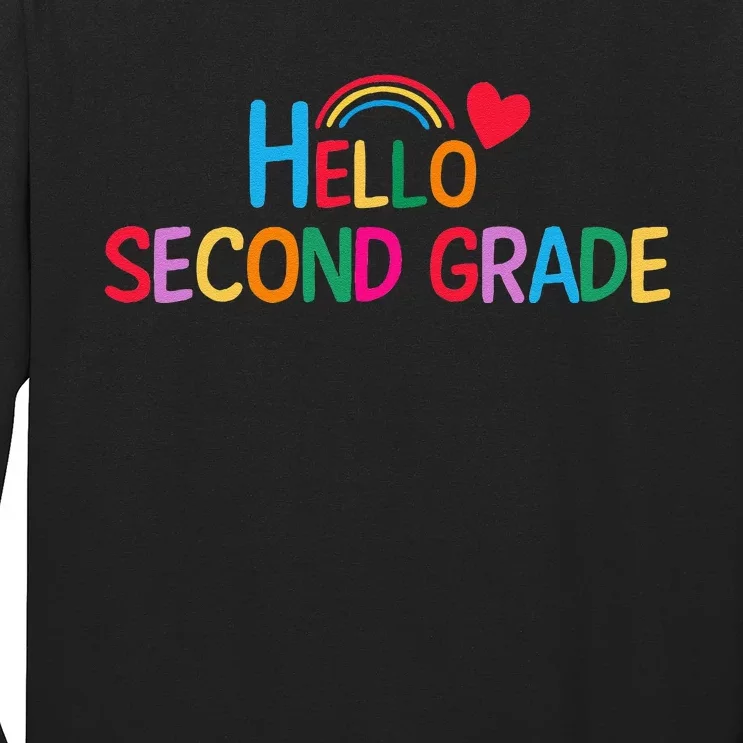 Hello Second Grade Team 2nd Grade Back To School Teacher Long Sleeve Shirt