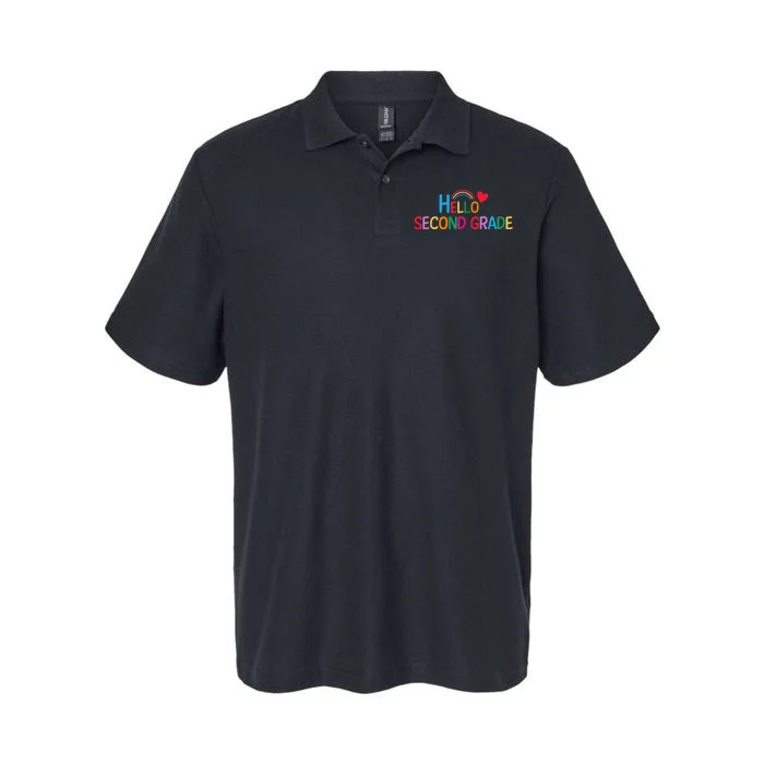 Hello Second Grade Team 2nd Grade Back To School Teacher Softstyle Adult Sport Polo