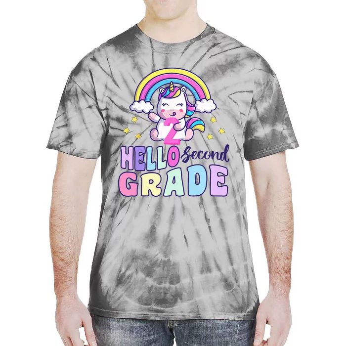 Hello Second Grade Unicorn Back To School Tie-Dye T-Shirt