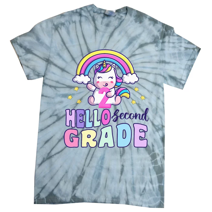 Hello Second Grade Unicorn Back To School Tie-Dye T-Shirt