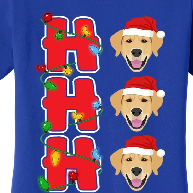 HoHoHo Santa Golden Retriever Christmas Gift Women's T-Shirt