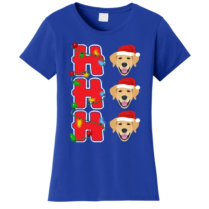 HoHoHo Santa Golden Retriever Christmas Gift Women's T-Shirt