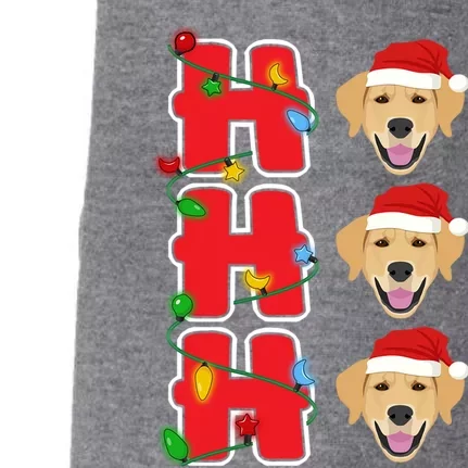 HoHoHo Santa Golden Retriever Christmas Gift Doggie 3-End Fleece Hoodie