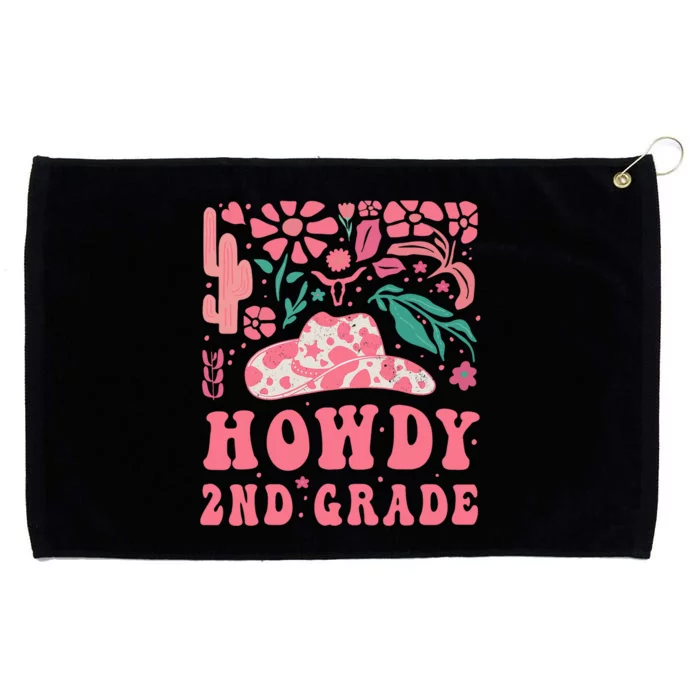 Howdy Second Grade Western Cowgirls 2nd Grade Squad Teacher Grommeted Golf Towel