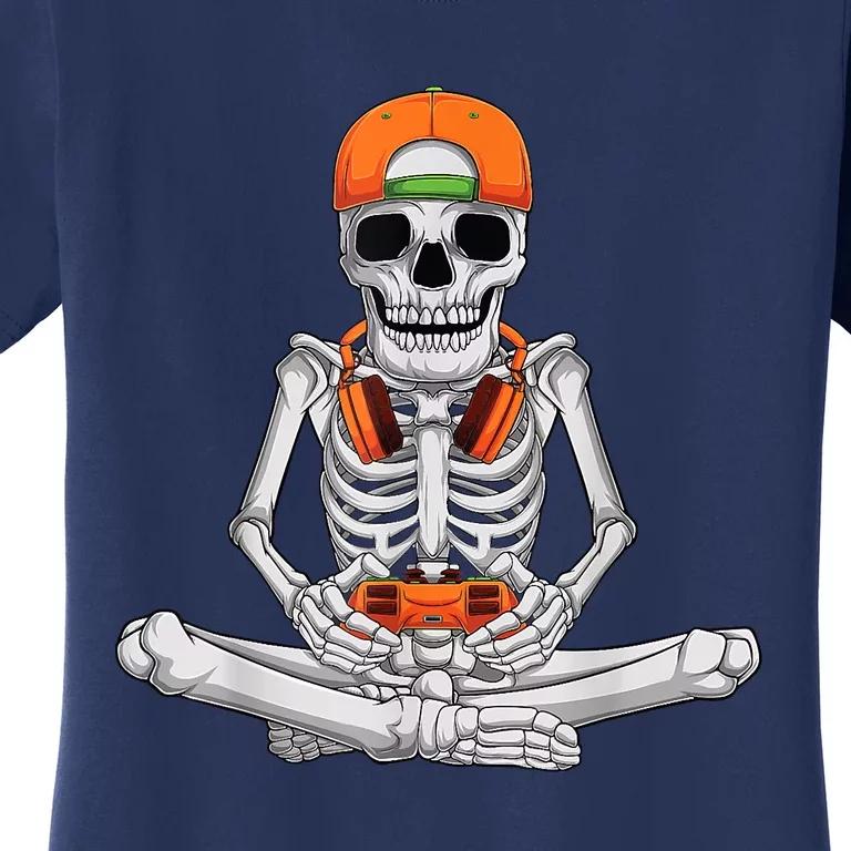 Halloween Skeleton Gamer Video Gaming Boys Women's T-Shirt