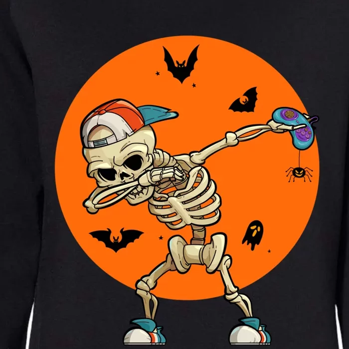 Halloween Skeleton Gamer Dabbing Skeleton Gamer Gift Womens California Wash Sweatshirt