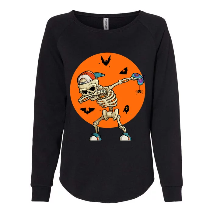 Halloween Skeleton Gamer Dabbing Skeleton Gamer Gift Womens California Wash Sweatshirt