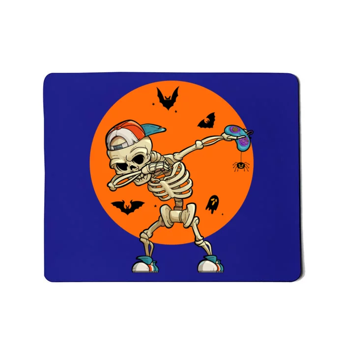 Halloween Skeleton Gamer Dabbing Skeleton Gamer Gift Mousepad