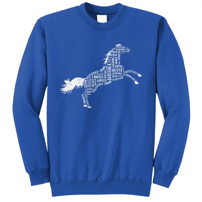 Horse Silhouette Gifts For Horse Lovers Tall Sweatshirt