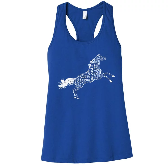 Horse Silhouette Gifts For Horse Lovers Women's Racerback Tank